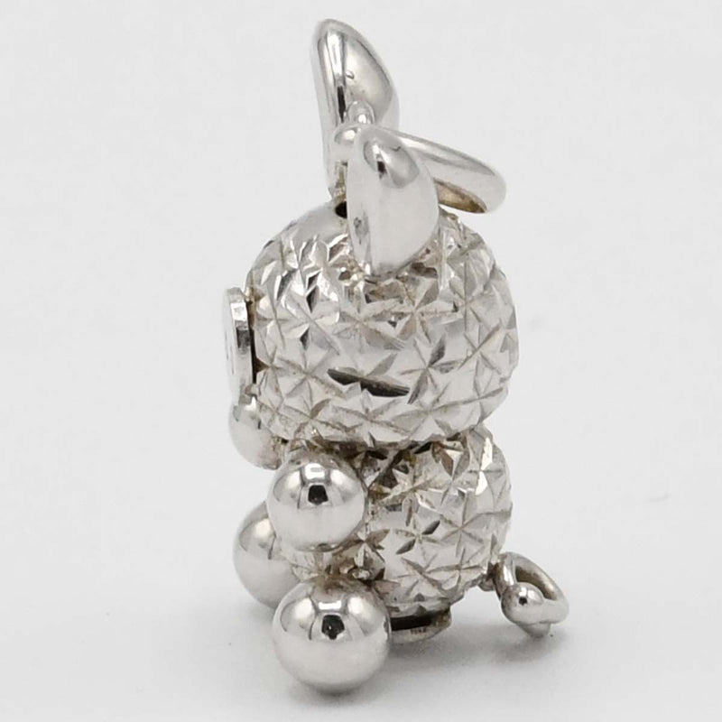 ブタ チャームトップ K18WG ホワイトゴールド 約1.6g アニマルチャーム アクセサリー