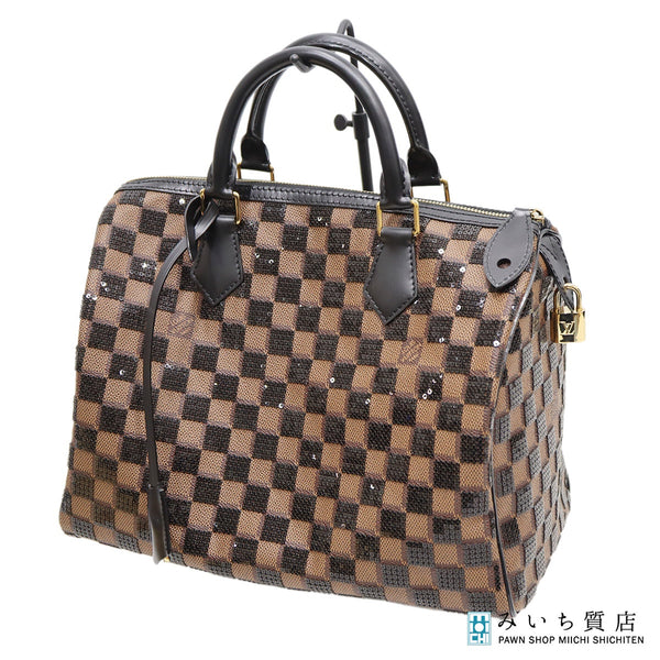 LOUIS VUITTON ルイヴィトン N41262 スピーディ30 ダミエ スパンコール ノワール 2013 プレフォールコレクション H20810