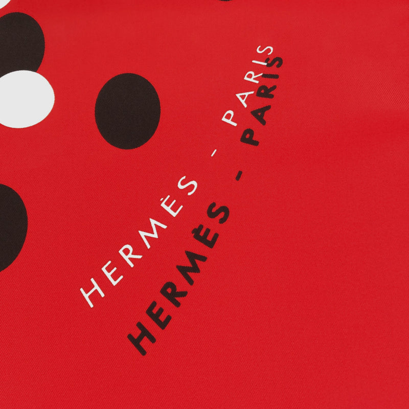 HERMES エルメス カレ90 HOLA FLAMENCA! オラ フラメンカ! ドット柄 フラメンコ シルク100％ スカーフ 箱有 25k803-6