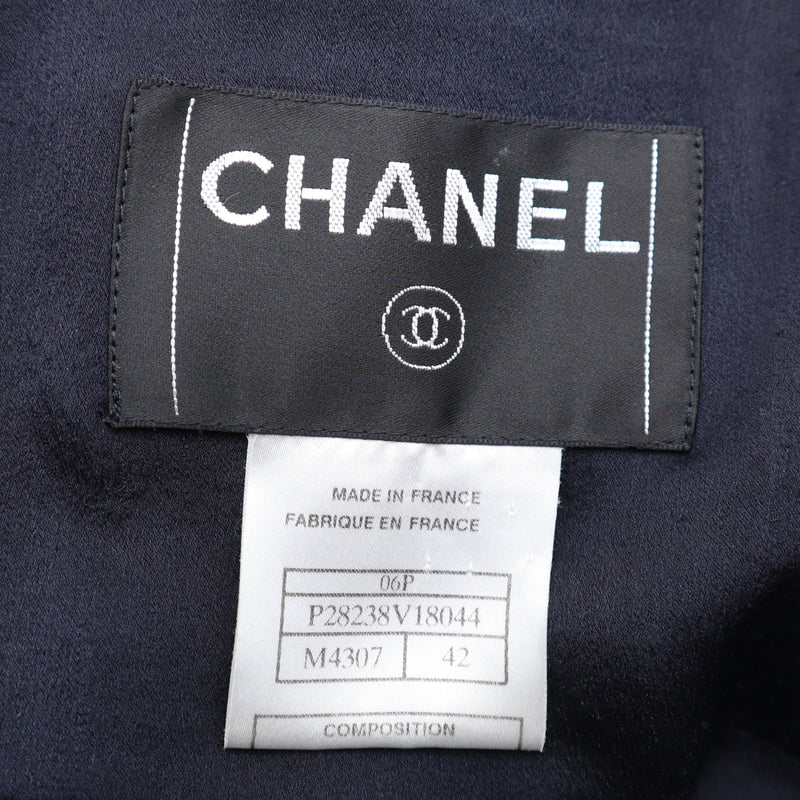 CHANEL シャネル ジャケット P28238 42 ホワイト ブラック レディース アウター 服 H20427