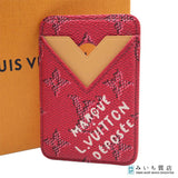 LOUIS VUITTON ルイヴィトン M26944 ポルトカルト マグネット モノグラムヘリテージ カードケース BC4235 レッド系 箱袋 H25458