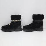 CHANEL シャネル ブーツ G35342 ムートンスノーブーツ 36 ブラック 箱 26k894-12