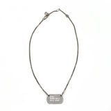 Christian Dior ディオール ネックレス プレート ドッグタグ シルバーカラー 約9.5g アクセサリー H1685