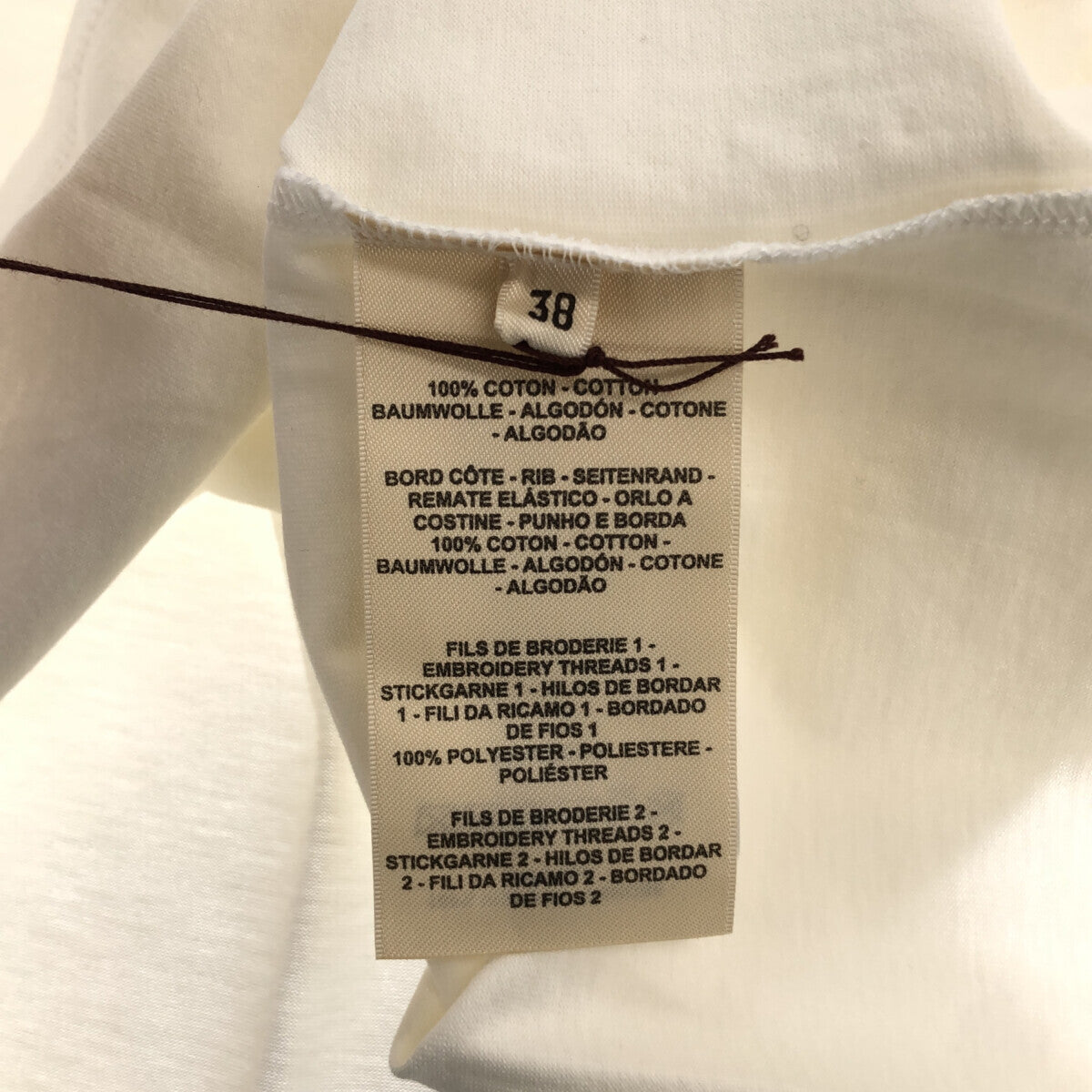 エルメス HERMES Tシャツ 38 サイズ 3E4620DL ホワイト 白 綿