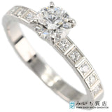 仕上済 CHOPARD ショパール リング アイスキューブ 9号 829766 D0.51 F-VS2 PT950 3.5g ジュエリー 箱・鑑有 mo44