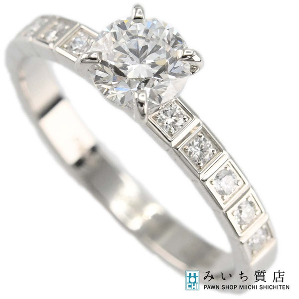 仕上済 CHOPARD ショパール リング アイスキューブ 9号 829766 D0.51 F-VS2 PT950 3.5g ジュエリー 箱・鑑有 mo44