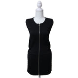 LOUIS VUITTON ルイヴィトン LV ジャガードモノグラム ナイロン ジップ ワンピース XSサイズ ブラック レディース H20903