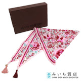 LOUIS VUITTON LV ルイヴィトン スカーフ タッセル 三角 花柄 LVロゴ ピンク 服飾小物 箱有 H2487