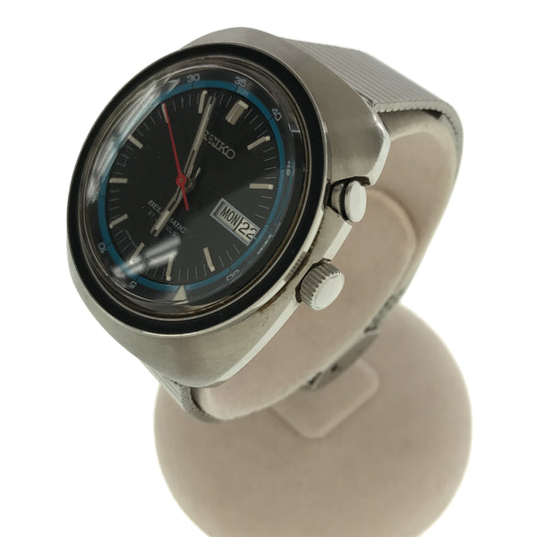 腕時計 稼働 セイコー SEIKO 自動巻き AT 4006-6020 BELL-MATIC ベルマチック 27石 SS 黒文字盤 59