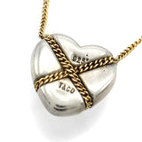 TIFFANY&Co. ティファニー チェーンクロスハート ネックレス チェーン750 トップ925 アクセサリー 総重量約6.9g 10
