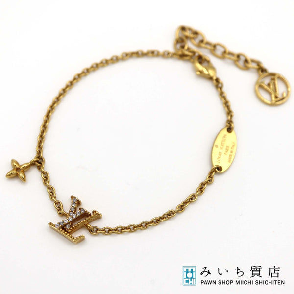 LOUIS VUITTON ルイヴィトン LV ブレスレット M00587 アイコニック ゴールド 約3.6g アクセサリー 25k210-1