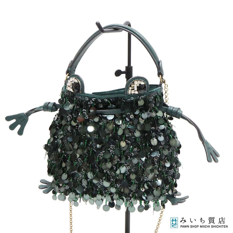 ANYA HINDMARCH アニヤハインドマーチ スパンコール ミニフロッグ