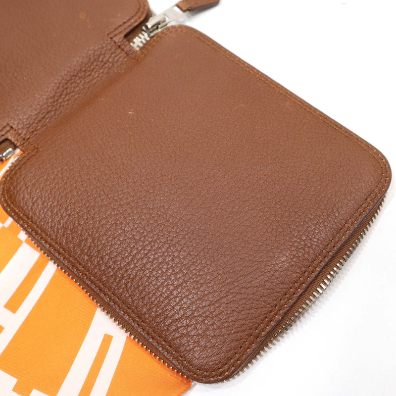 HERMES エルメス エコバッグ シルキーポップ トートバッグ ブラウン オレンジ H17084