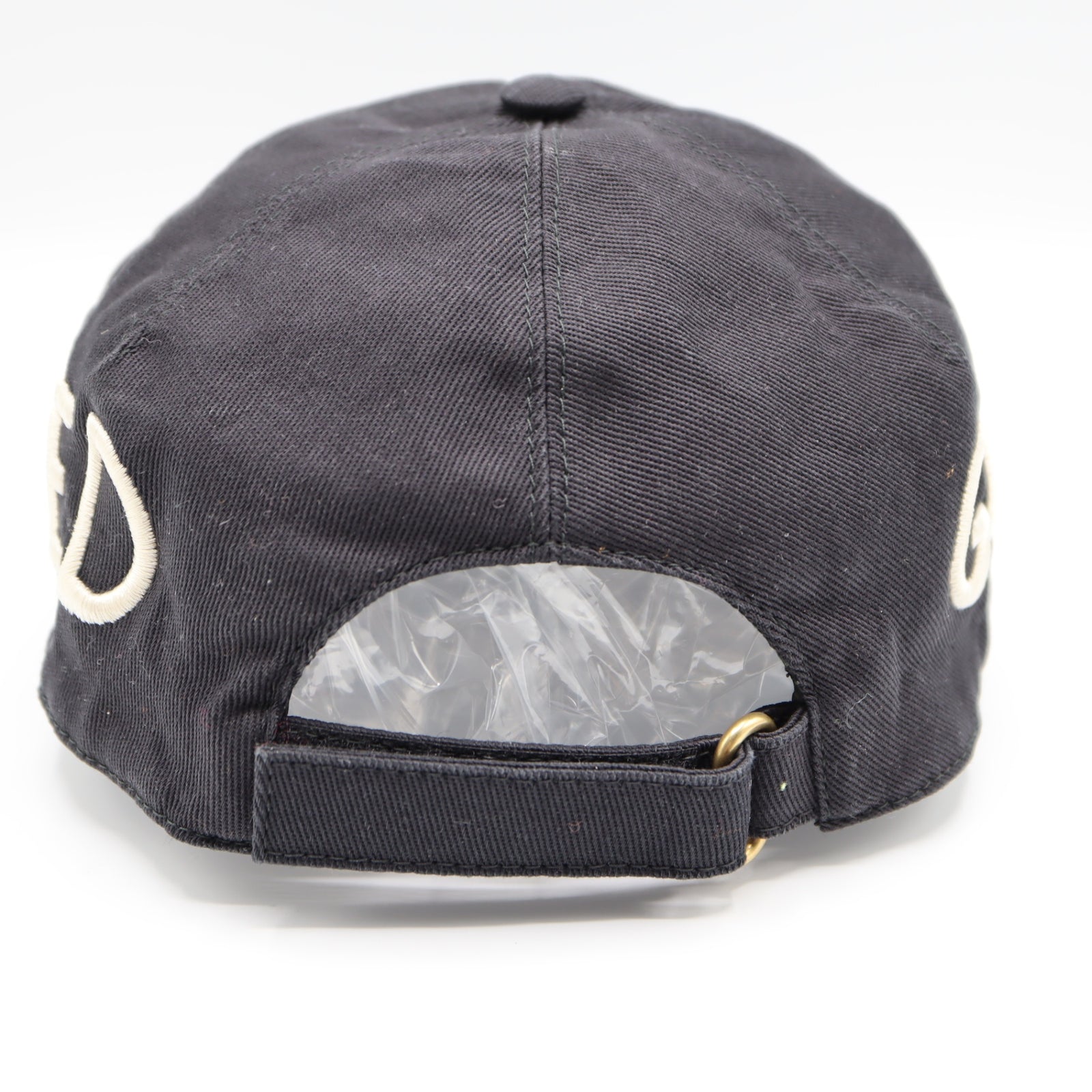 GUCCI グッチ キャップ M 58cm ラブ ロゴ ブラック 帽子 服飾小物