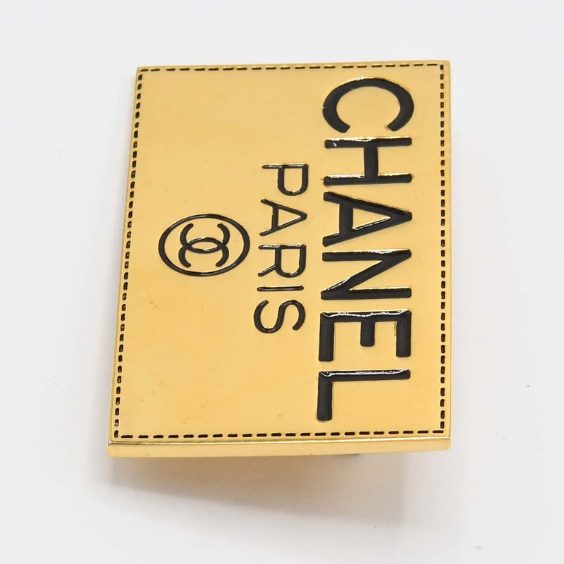 CHANEL シャネル プレート ブローチ ゴールドカラー 金具 レディース