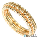 仕上済 VanCleef&Arpels ヴァンクリーフ&アーペル VCA リング 指輪 ペルレ 3連 ゴールドパール 750 #58 約17号 8.2g 箱・ケース・保証書有 H8428