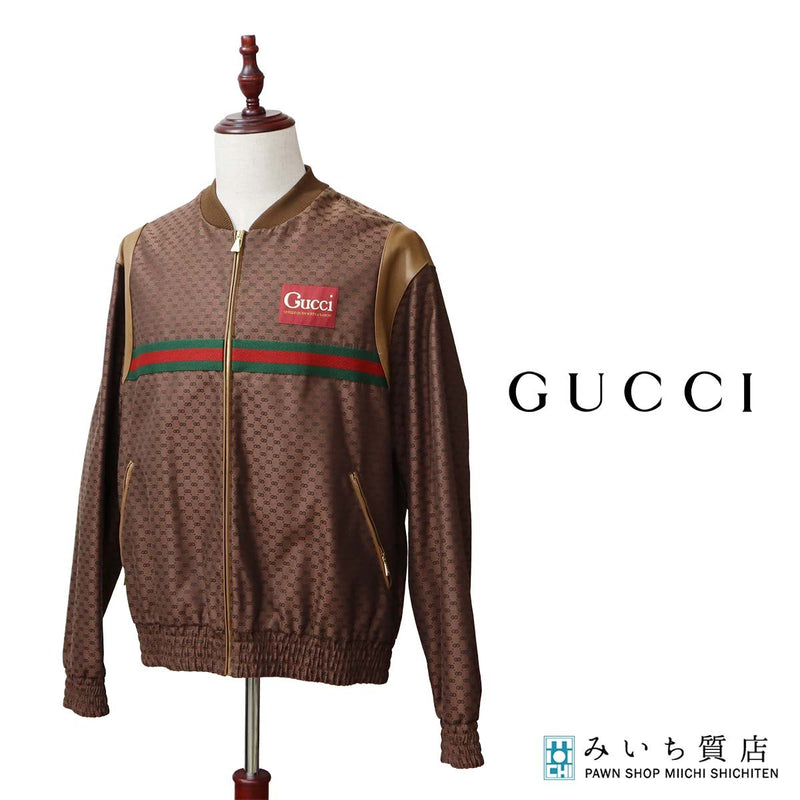 GUCCI グッチ ボンバージャケット シェリーライン GG柄 サイズL メンズ ブルゾン アウター 24s1033-10