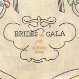 HERMES エルメス カレ90 BRIDES de GALA ブリッドドゥガラ カシシル ベージュ系 刺繍 服飾小物 箱有 H20480