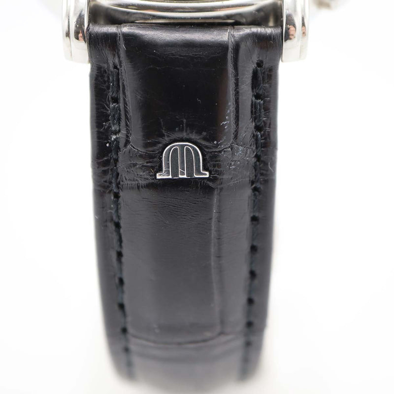 稼働 腕時計 MAURICE LACROIX モーリスラクロア AD69231 自動巻き 白色文字盤 箱保取説あり H19669