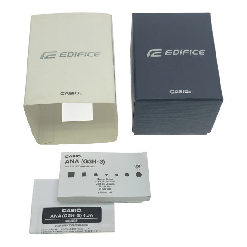 稼働 腕時計 CASIO カシオ EDIFICE EQS-900 クロノグラフ ソーラー 黒系文字盤 取説・箱有 H19430