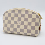 LOUIS VUITTON ルイヴィトン LV N60024 ポーチ ダミエ アズール ポシェット コスメティック ホワイト 保管袋・箱 J213