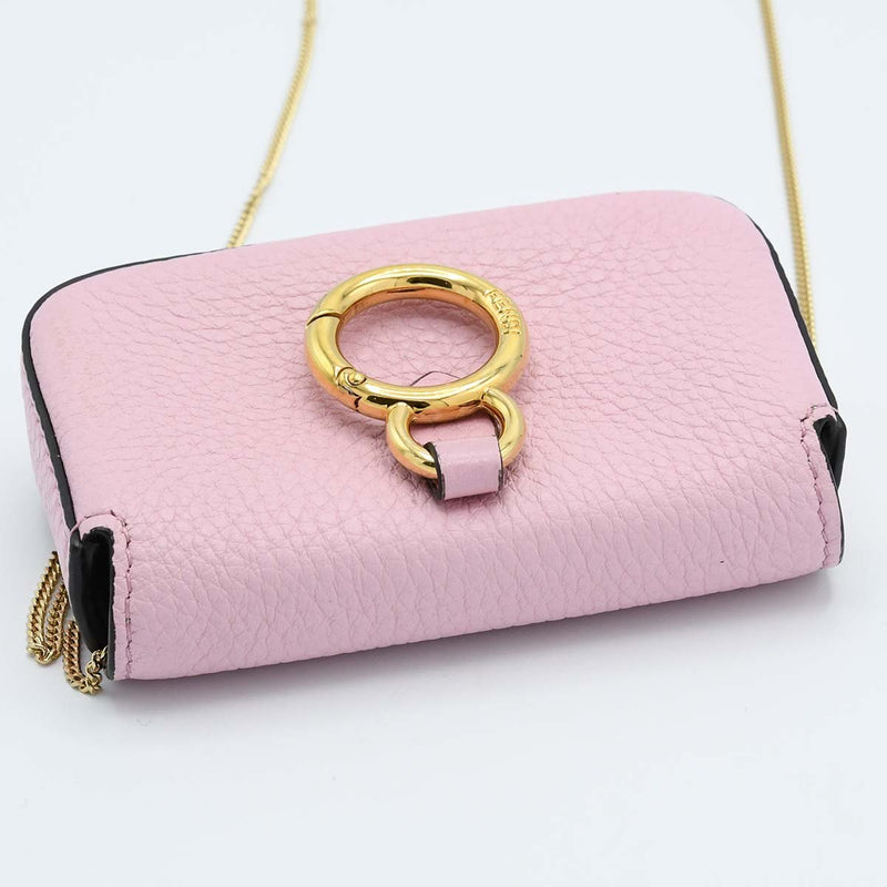 FENDI フェンディ 7AR844 ナノバケット チェーン ショルダーバッグ  鞄 ピンク 箱有 H19216