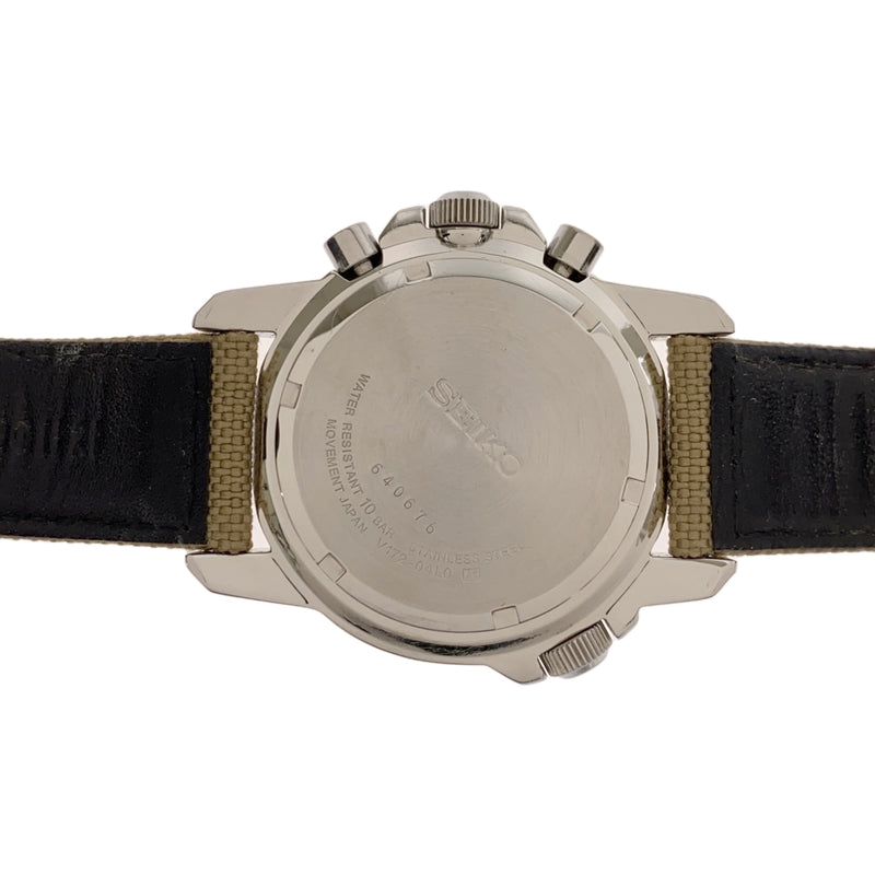腕時計 稼働 SEIKO セイコー PROSPEX SSC293P1 ソーラー ミリタリー クロノグラフ メンズ  黒色文字盤 19S602-1