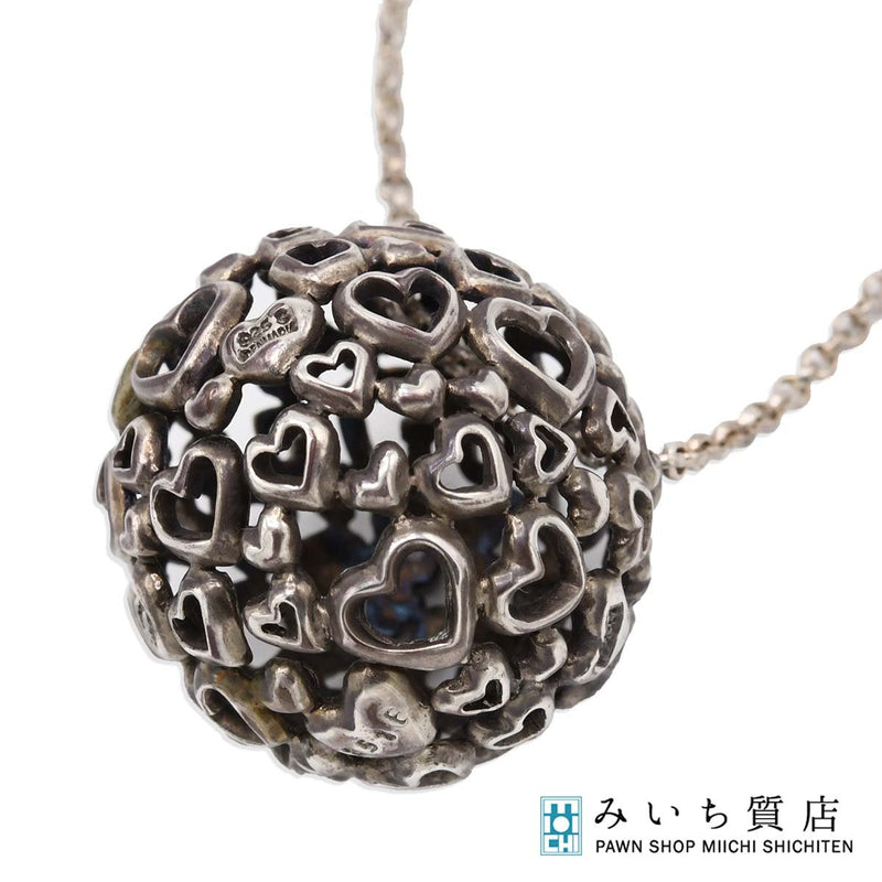GEORG JENSEN ジョージジェンセン 251F ハートバイハート ネックレス ペンダント 925 シルバー 約16.8g 箱有 H13549