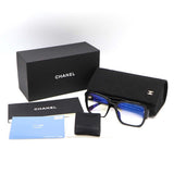 CHANEL シャネル サングラス 5408-S-A c.622/SB 56□17 スクエア イエロー系レンズ 度なし 箱保取説クロス 25s1395-1