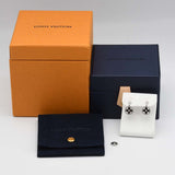 仕上げ済 LOUIS VUITTON LV ルイヴィトン ピアス ピュス モノグラム・イディール Q96167 Au750 WG 約3g ジュエリー 箱有 ko268