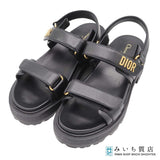 Christian Dior ディオール サンダル Dioract ディオールアクト 38 約25cm ブラック 靴 H20594