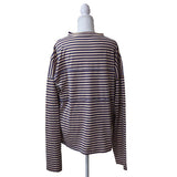 MARNI マルニ シャツ ロングTシャツ サイズ48 ボーダー ブルー オレンジ 服 25k860-2