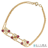 仕上済 Mauboussin モーブッサン ブレス ブレスレット 18kt ダイヤ ルビー 約6.3g ジュエリー H7129