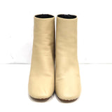 CELINE セリーヌ ショートブーツ ベージュ/マルーン レザー サイズ38 25cm 靴 レディース 箱 26k228-6