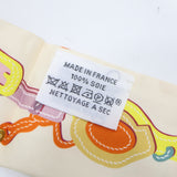 HERMES エルメス BRIDES de GALA スカーフ シルク100 ベージュ オレンジ系 箱 H23397-1