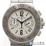 稼働 腕時計 BVLGARI ブルガリ Diagono ディアゴノ 40mm DG40SCH クロノグラフ 自動巻き SS 箱取説 ok1653