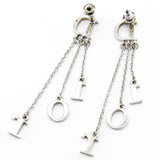 Christian Dior クリスチャンディオール ピアス ロゴ ラインストーン 重量約4.8g シルバーカラー レディース アクセサリー H2679