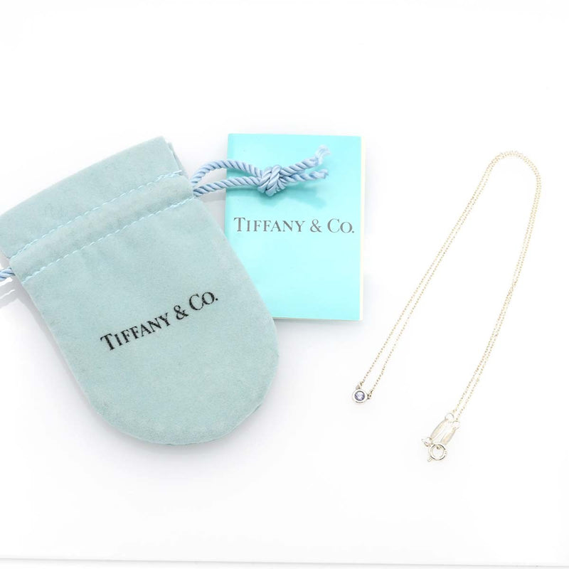 Tiffany & Co. ティファニー バイザヤード ネックレス 約1.7g シルバー 925 青石 アクセサリー レディース 袋あり H6937