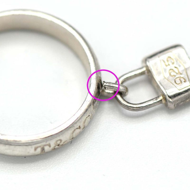 TIFFANY&Co. ティファニー 【切れ有】 カデナ ロックリング 南京錠 1837 リング 指輪 SV925 シルバー 重量約3.6g 約11号 H10133