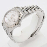 稼働 腕時計 ROLEX ロレックス OYSTER PERPETUAL DATEJUST 79174 F番 AT デイト シェル文字盤 ホワイトゴールド H17390