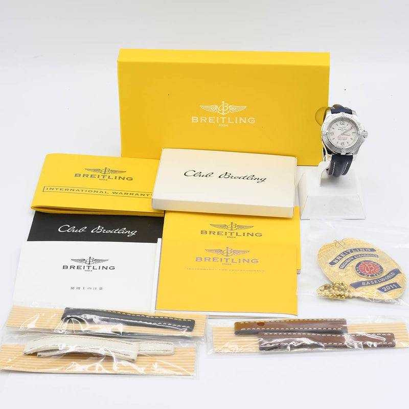 稼働 腕時計 BREITLING ブライトリング コルトオーシャン A77380 クォーツ 白色文字盤 2025.8電池交換済 M3740