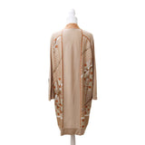 HERMES エルメス ツイルレーヌ ロングカーディガン Clic Clac a Pois クリッククラック ワンピース シルク 服 サイズ36 オレンジ系 H23220