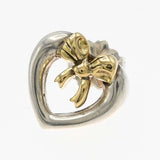 TIFFANY＆Co. ティファニー ハートウィズボウ ピアス 925 750 約3.2g コンビ ゴールド シルバー アクセサリー H9212