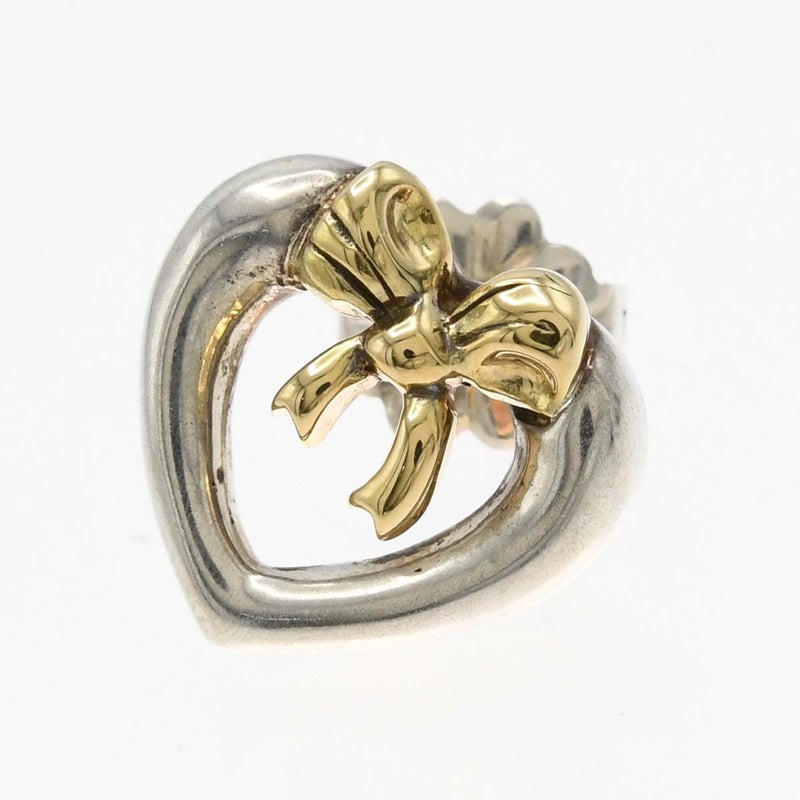 TIFFANY＆Co. ティファニー ハートウィズボウ ピアス 925 750 約3.2g コンビ ゴールド シルバー アクセサリー H9212