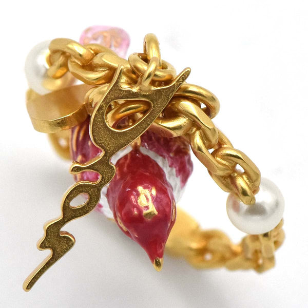 Christian Dior ディオール リング 鳥チャーム  M 13.5号 約6.6g ゴールドカラー アクセサリー H12094