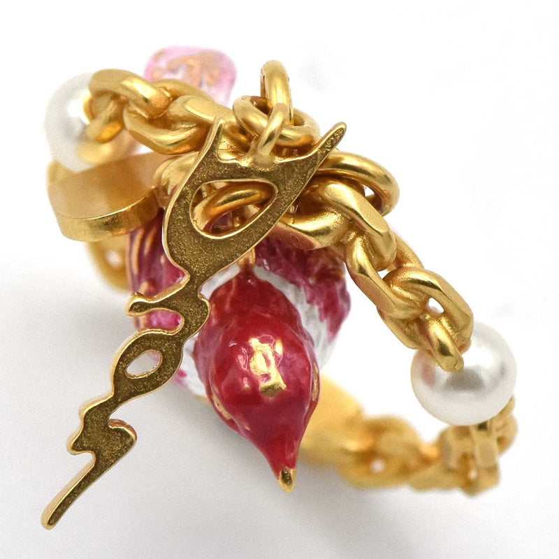 Christian Dior ディオール リング 鳥チャーム  M 13.5号 約6.6g ゴールドカラー アクセサリー H12094
