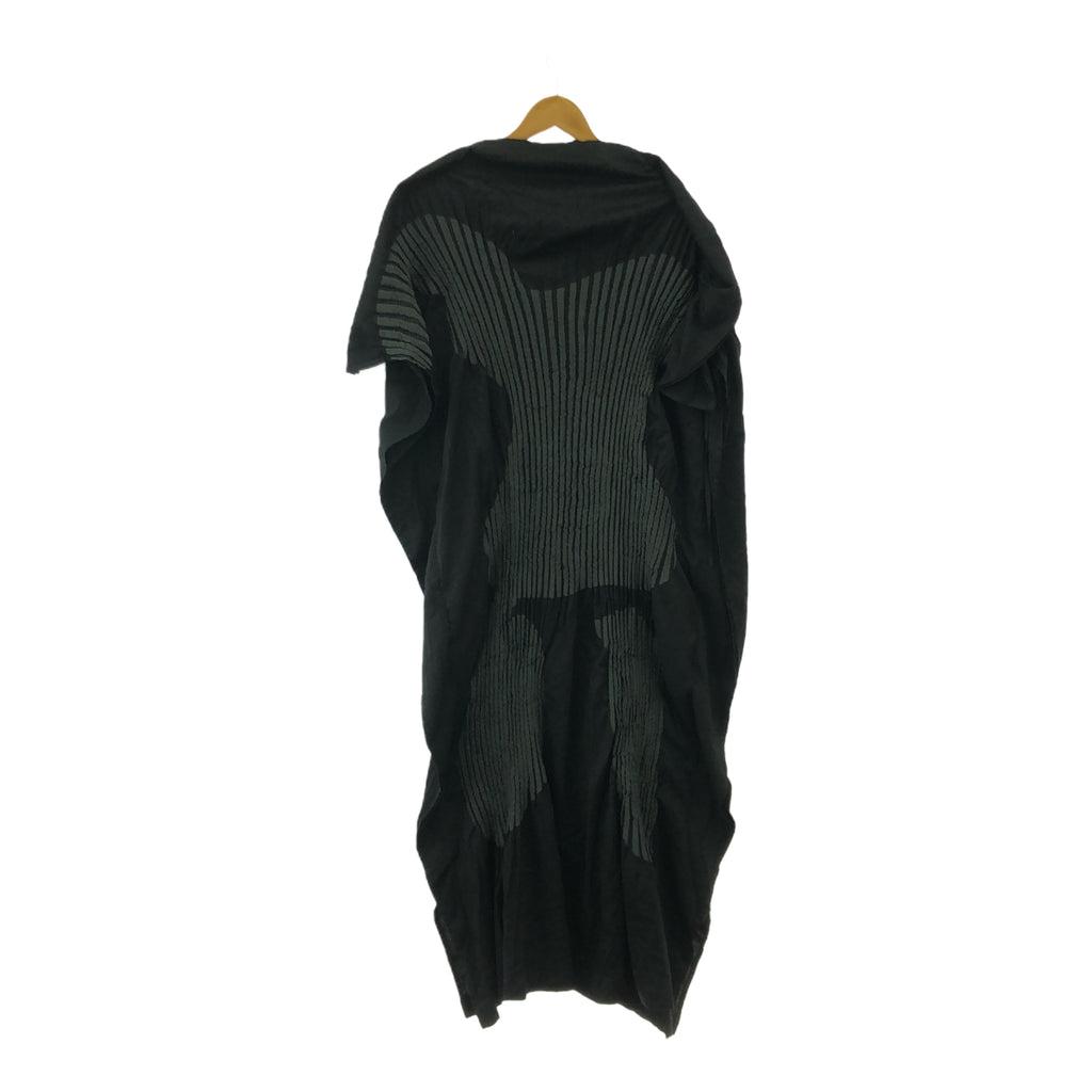 ISSEY MIYAKE イッセイミヤケ　アシンメトリー　ニットワンピース　黒 ISSEY MIYAKE イッセイミヤケ ワンピース アシンメトリー