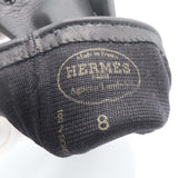 HERMES エルメス Hステッチ グローブ 手袋 レザー ブラック 黒 サイズ8 レディース H23820