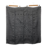 HERMES エルメス スカーフ カレ90 ジャカード セリエ シルク100％ ブラック 服飾小物 箱有 M4072