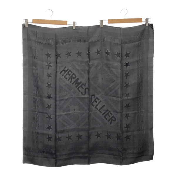 HERMES エルメス スカーフ カレ90 ジャカード セリエ シルク100％ ブラック 服飾小物 箱有 M4072